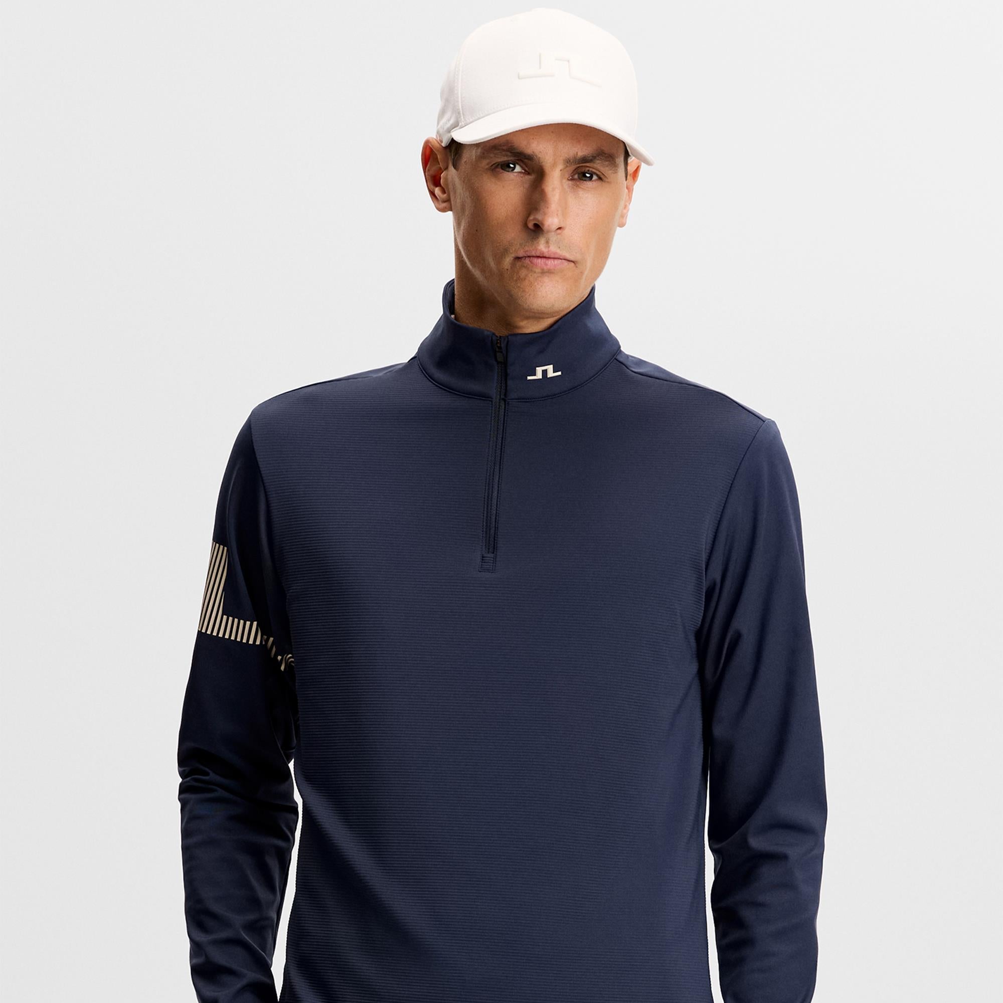 J Lindeberg Heath Strike Mens Golf Mid Layer Navy